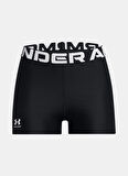 Siyah Kadın Lastikli Bel Compression Fit Tayt 1383629-001 UA HG Shorty