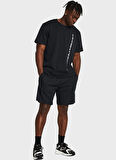 Under Armour 1383107-001-UA Rival Waffle Short Siyah Lastikli Bel Normal Düz Erkek Şort