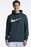 Nike Dri-Fit Pullover Training Hoodie Erkek Yeşil Spor Sweatshrit