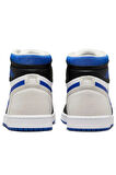Air Jordan 1 High Method Of Make Unisex Sneaker Hakiki Deri Bilekli Günlük Spor Ayakkabı Mavi