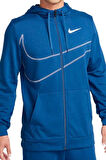 Nike Dri-Fit Fleece Hoodie Full Zip Energy Erkek Mavi Spor Sweatshrit