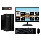 Acer Aspire TC1760 i3 12100 32GB 2TB SSD RX550/4GB FDOS DT.BHUEM.004 MASAÜSTÜ PC & 23.8" MONİTÖR