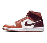 Air Jordan 1 Mıd Kahverengi Unısex Boğazlı Sneaker Ayakkabı BQ6472-200