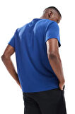 Nike Dri-Fit Uv Miler Ss Erkek Mavi Spor Tişört