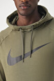 Nike Dri-Fit Pullover Training Hoodie Erkek Haki Spor Sweatshrit
