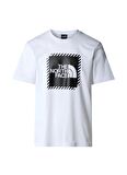Beyaz Erkek Bisiklet Yaka Baskılı T-Shirt NF0A894YFN41_M BINER GRAPHIC 2 TEE