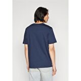 Timberland Small Linear Logo Print Tee Dark Sapphıre Erkek T-Shirt