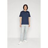 Timberland Small Linear Logo Print Tee Dark Sapphıre Erkek T-Shirt