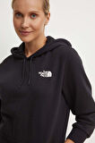 Kadın Simple Dome Kapüşonlu Sweatshirt - Siyah | S