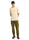Krem Erkek Bisiklet Yaka Normal Bel Normal Kalıp T-Shirt TB0A5SFXEFL1_UV-PROTECTION LOGO SHO