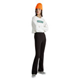 Vans Retro V LS Relax Crop Kadın Bej T-Shirt