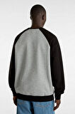 Erkek Core Basic Raglan Crew Sweatshirt - Gri | XS