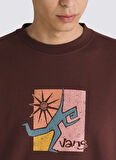 Bordo Erkek Bisiklet Yaka Normal Kalıp Sweatshirt VN000HPR7YO1-Style Guy Loose Crew