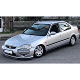 Honda Civic İES EK 1996-2000 Uyumlu Üniversal Astra H lip Esnek Ön Lip 2 Parça Tampon Altı Dil Karlık Ön Ek