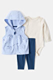 Kız Bebek Yelekli Set CTR-1T268310