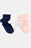 Kız Bebek 3'lü Çorap CTR-1T741610