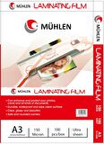 Mühlen Beutel A3-150 | A3 Boyutu, 150 Mikron Laminasyon PVC Filmi 1 Paket 100 Adet