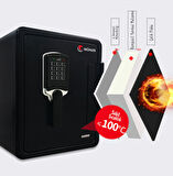 MÜHLEN Fire Safe YG 97 | Yangına ve Suya Dayanıklı Şifreli Çelik, Para ve Değerli Eşya Kasası