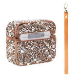 Gpack Airpods Pro uyumlu Kulaklık Kılıfı Bilek Askı Aparatlı Simli Airbag 45