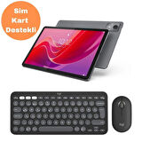 Lenovo Tab K11 TB330XUP 11'' 8GB 128GB WUXGA Wifi + Lte Tablet ZADK0091TR (Sim Kart Uyumlu) + Logitech Pebble 2 Klavye Mouse Siyah