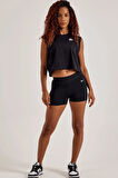 Nike Sportswear Clup Crop Sl Tee Kadın Siyah Pamuklu Crop Tişört