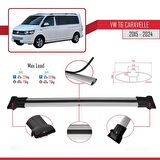 Volkswagen T6 Caravelle 2015-2024 Arası ile Uyumlu FLY Model Ara Atkı Tavan Barı Gri 3 Adet