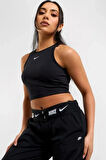 Nike Nsw Tank Top Gls  Dar Kesim Kadın Crop Siyah Tişört  