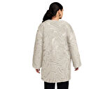 Nike Sportswear Cozy Long-Haired All-Over Swoosh Logo Lined Loose Full-Zip Kadın Ceket-FV8025-104