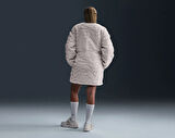 Nike Sportswear Cozy Long-Haired All-Over Swoosh Logo Lined Loose Full-Zip Kadın Ceket-FV8025-104