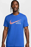 Nike Dri-FIT Founders Running Short-Sleeve Erkek Mavi Spor Tişört