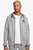 Nike Tech Fleece Full-Zip Hoodie Erkek Gri Spor Sweatshrit