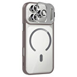 Gpack iPhone 17 Pro uyumlu Kılıf Standlı M-Safe Özellikli Etro Kapak  Lens Koruma