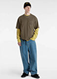 Kahve Erkek Bisiklet Yaka Normal Kalıp T-Shirt VN000HES9JC1-Hyper Patch Pocket SS