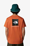 The North Face M Ss Box Nse  Erkek Turuncu T-Shirt NF0A87NP6D21