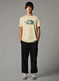 The North Face NF0A87NT3X41-M SS MOUNTAIN LINE TEE Bej Bisiklet Yaka Regular Fit Düz Erkek T-Shirt