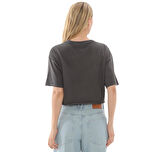 000M98BLK1-R Vans Relaxed Crop Wash Ss Tee Kadın T-Shirt Antrasit