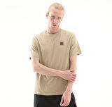 B0A5RCEDH41-R Timberland Short Sleeve Woven Badge Tee Erkek T-Shirt Kahve
