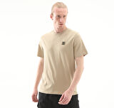 B0A5RCEDH41-R Timberland Short Sleeve Woven Badge Tee Erkek T-Shirt Kahve