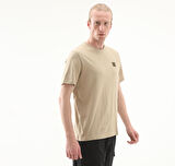 B0A5RCEDH41-R Timberland Short Sleeve Woven Badge Tee Erkek T-Shirt Kahve