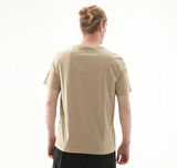 B0A5RCEDH41-R Timberland Short Sleeve Woven Badge Tee Erkek T-Shirt Kahve