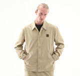 B0A6FA9DH41-R Timberland Woven Badge Ripstop Coach Jacket Erkek Ceket Haki
