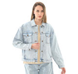 B0A67JQEPJ1-R Timberland Archive Denim Jacket Kadın Ceket Açık Mavi