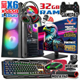 WarboX Eagle Xeon X5650 32gb Ram 256gb SSD 250gb HDD R7 240-4gb E.kartı 19" Monitör Gaming Bilgisayar