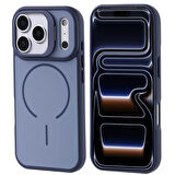 Gpack iPhone 17 Pro uyumlu Kılıf Notron Kamera Standlı M-Safe Şarj Özellikli