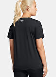 Siyah Kadın Yuvarlak Yaka Oversize T-Shirt 1379141-002 UA Vanish Energy SS 2.0
