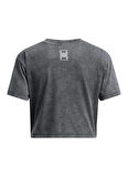 Siyah Kadın Yuvarlak Yaka Crop Baskılı T-Shirt 1386343-001 UA Run Anywhere Shortsl