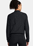 Siyah Kadın Fermuarlı Yaka Normal Kalıp Zip Ceket 1386346-001 UA Run Anywhere Jacket