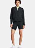 Siyah Kadın Fermuarlı Yaka Normal Kalıp Zip Ceket 1386346-001 UA Run Anywhere Jacket