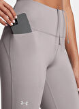 Gri Kadın Lastikli Bel Dar Kalıp Tayt 1386351-015 UA Launch Elite CW Tigh