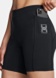Siyah Kadın Lastikli Bel Dar Kalıp Tayt 1386345-001 UA Run Anywhere Shorts